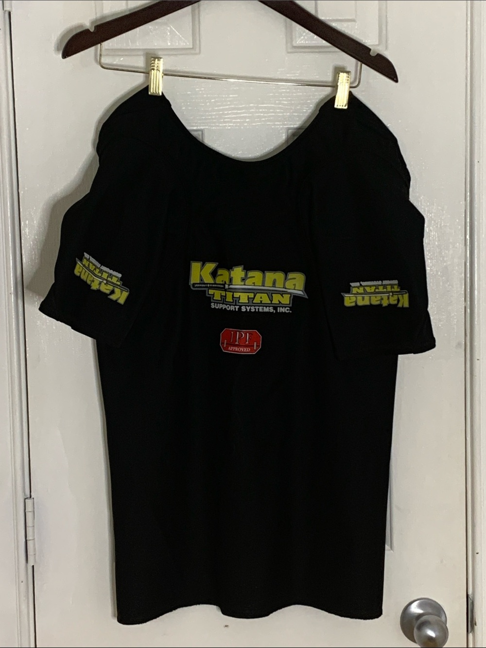 Titan Katana Angled Sleeve Powerlifting Bench Shirt; Size 48